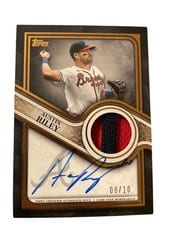 2023 Topps Update All-Star Autographed Jumbo Patch Austin Riley #ASAJP-ARI card