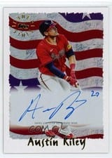 2025 Topps Archives 1995 Topps Cyberstats Autographs Austin Riley #95CA-AR card