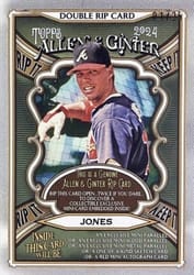 2024 Topps Allen & Ginter Double Rip Cards Austin Riley / Chipper Jones (Atlanta Braves) #DRIP-JR card