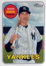 2018 Topps Heritage Base Set Austin Romine #635 card