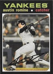 2020 Topps Heritage Base Set Austin Romine #382 card