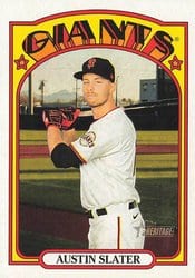 2021 Topps Heritage Base Set Austin Slater #362 card
