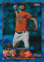 2023 Topps Chrome Sapphire Edition Base Set Austin Voth #647 card