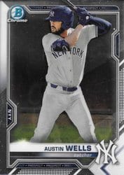 2021 Bowman Chrome Prospects Austin Wells #BCP-47 card