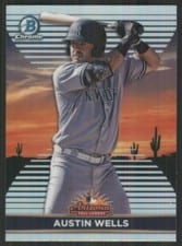 2022 Bowman Chrome 2021 AFL Fall Stars Austin Wells #AFLS-12 card