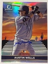 2022 Bowman Chrome 2021 AFL Fall Stars Austin Wells Autograph #AFLS-12