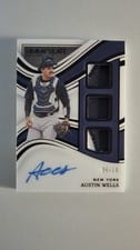 2024 Panini Impeccable 2023 Panini Immaculate Update Triple Memorabilia Signatures Austin Wells #PTS-AW card