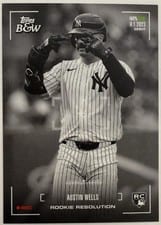2024 Topps Black & White Rookie Resolution Austin Wells #RR10 card