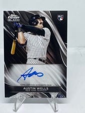 2024 Topps Chrome Black Autographs Austin Wells #CBA-AW card