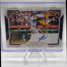 2025 Panini National Treasures Field Pass Autographs Austin Wells #8 card