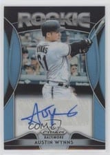 2019 Panini Prizm Rookie Autographs Austin Wynns Blue Prizm #RA-AW card