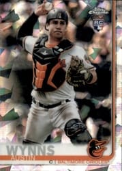 2019 Topps Chrome Sapphire Edition Base Set Austin Wynns #582 card