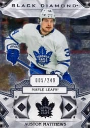 2019-20 Upper Deck Black Diamond Base Set Auston Matthews #BDB-AM card