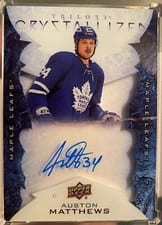 2020-21 Upper Deck Trilogy Crystallized Signatures Auston Matthews #C-AM card