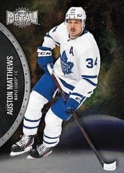 2021-22 SkyBox Metal Universe Base Set Auston Matthews #25 card