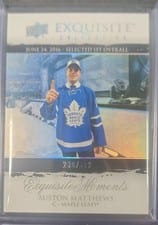 2021-22 Upper Deck Black Diamond Exquisite Collection Moments Auston Matthews #ECM-AM card