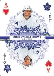 2022-23 O-Pee-Chee Playing Cards Auston Matthews #ACE-HEARTS card