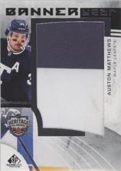2022-23 SP Game Used 2022 NHL Heritage Classic Banner Year Relics Auston Matthews #BYHC-AM card
