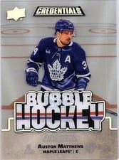 2022-23 Upper Deck Credentials Bubble Hockey Auston Matthews #BH-AM card