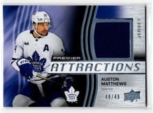 2022-23 Upper Deck Premier Premier Attractions Jersey Auston Matthews #PA-AM card