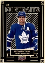 2022-23 Upper Deck UD Portraits Auston Matthews #P-17 card