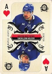 2024-25 O-Pee-Chee Playing Cards Auston Matthews #A♥ card