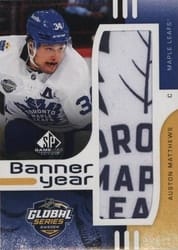 2024-25 SP Game Used 2023 Global Series Sweden Banner Year Relics Auston Matthews #BYGS-AM card