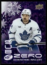 2024-25 Upper Deck Ice Sub Zero Stars Auston Matthews #25 card