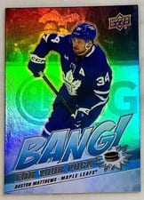 2024 Upper Deck Bang For Your Puck Auston Matthews Black #BP-2 card