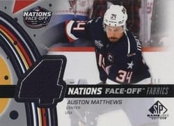 2025-26 SP Game Used 2025 4 Nations Face-Off Fabrics Auston Matthews #4N-AM card