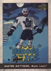 2025-26 Upper Deck MVP Heroes of the Ice Achievements Auston Matthews #HI-2 card