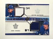 2021-22 SPx Winning Combos Auston Matthews/John Tavares #WC-AMJT card