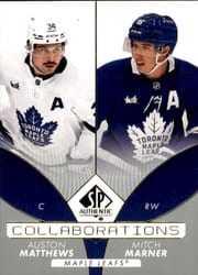 2022-23 SP Authentic Collaborations Auston Matthews/Mitch Marner #C-21 card