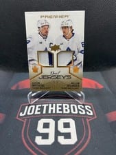 2024-25 Upper Deck Premier Premier Dual Jersey Auston Matthews/William Nylander #PD-MN card