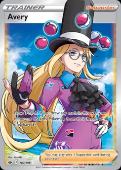 Chilling Reign Avery #187 card