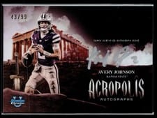 2025 Bowman University Chrome Acropolis Autographs Avery Johnson #AA-AJ card