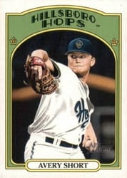 2021 Topps Heritage Minor League Base Set Avery Short #46 card