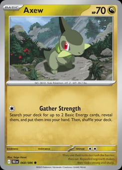 Black Bolt Axew #68 card