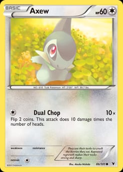 Noble Victories Axew #86 card