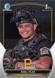 2023 Bowman Chrome Prospects Axiel Plaz #BCP-208 card
