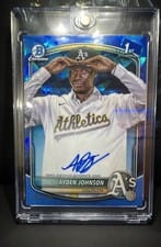 2025 Bowman Chrome Sapphire Edition Prospect Autographs Ayden Johnson #CPSA-AJ card