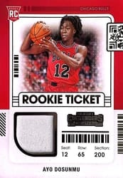 2021-22 Panini Contenders Rookie Ticket Swatches Ayo Dosunmu #RTS-ADO