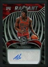 2021-22 Panini Spectra Radiant Signatures Ayo Dosunmu #RSI-AYO card
