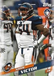 2019 Topps AAF Base Set Azeem Victor #143 card