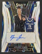 2025 Panini Select WNBA Draft Selections Signatures Aziaha James #25 card