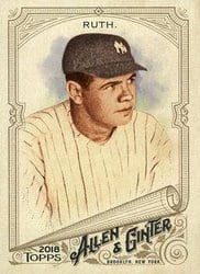 2018 Topps Allen & Ginter Base Set Babe Ruth #3 card