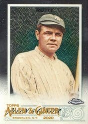 2020 Topps Allen & Ginter Chrome Base Set Babe Ruth #31 card