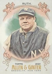 2021 Topps Allen & Ginter Base Set Babe Ruth #120 card