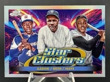 2025 Topps Cosmic Chrome Star Clusters Babe Ruth/Willie Mays/Hank Aaron #TSC-6 card