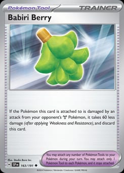 Surging Sparks Babiri Berry #163 card